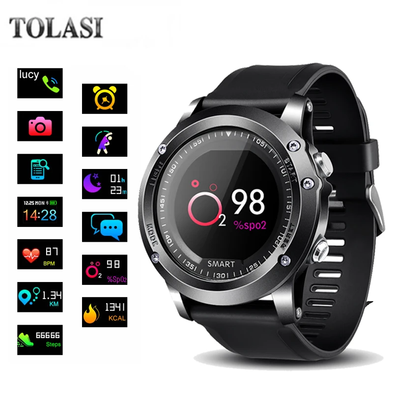 TOLASI Smart watch T2 IP68 Waterproof Heart Rate Blood Pressure oxygen monitor Smartwatch Outdoor Sport Bluetooth smart band
TOLASI Smart watch T2 IP68 Waterproof Heart Rate Blood Pressure oxygen monitor Smartwatch Outdoor Sport Bluetooth smart band