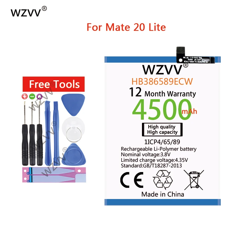 wzvv 4500mAh Li-Polymer Battery HB386589ECW For Huawei Honor View 10 V10 BKL-L09 BKL-AL20 BKL-AL0 Replacement Batteries
wzvv 4500mAh Li-Polymer Battery HB386589ECW For Huawei Honor View 10 V10 BKL-L09 BKL-AL20 BKL-AL0 Replacement Batteries
