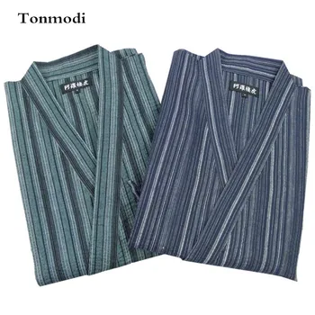Pajamas Men Kimono Pajama Set Bathrobe Stripe 100% Cotton Sleepwear Pyjamas Men Lounge Pajama Set
Pajamas Men Kimono Pajama Set Bathrobe Stripe 100% Cotton Sleepwear Pyjamas Men Lounge Pajama Set