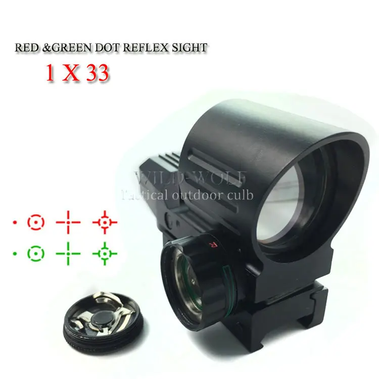 Tactical Holographic Reflex 4 Reticles Red Green Dot Sight Scope 21mm Rail Airsoft Hunting HD-111 (1x33)
Tactical Holographic Reflex 4 Reticles Red Green Dot Sight Scope 21mm Rail Airsoft Hunting HD-111 (1x33)