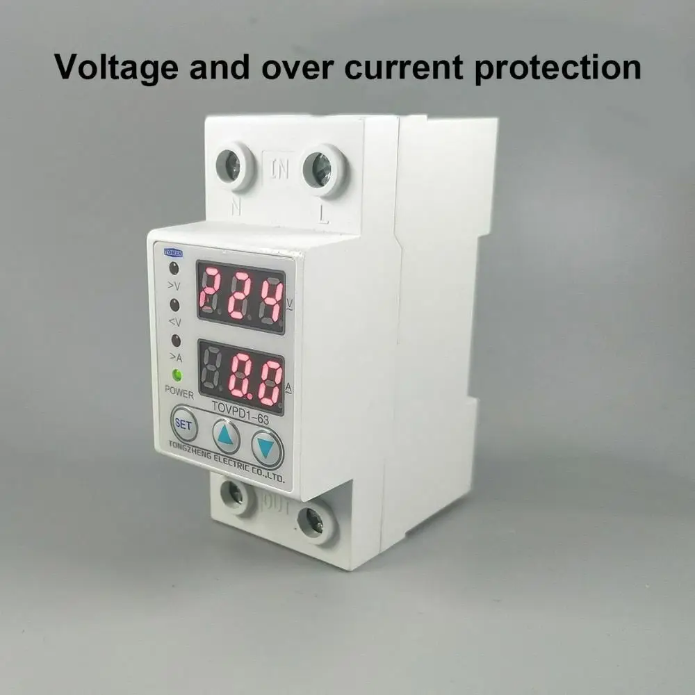 Voltage Protector 60A 230V Din Rail Adjustable High Low Voltage Relay Device 
Voltage Protector 60A 230V Din Rail Adjustable High Low Voltage Relay Device