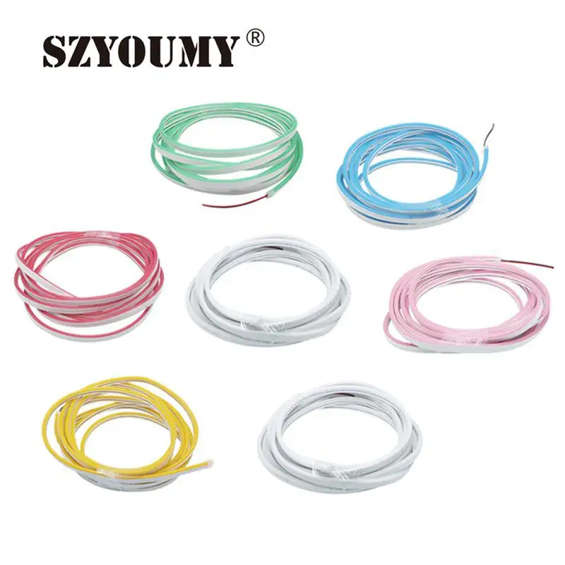 SZYOUMY 12V LED Flexible Neon Light Mini 6MM Waterproof SMD 2835 Party Sign Decoration Neon Rope Lamp With Blister Box
SZYOUMY 12V LED Flexible Neon Light Mini 6MM Waterproof SMD 2835 Party Sign Decoration Neon Rope Lamp With Blister Box