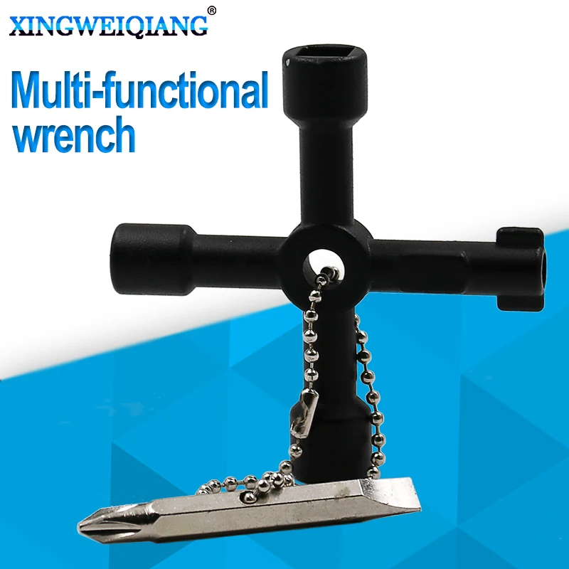 1PC Multifunction Cross Switch Key Wrench With Accessories Square Triangle Train Electrical Cupboard Box Elevator Cabinet Alloy
1PC Multifunction Cross Switch Key Wrench With Accessories Square Triangle Train Electrical Cupboard Box Elevator Cabinet Alloy