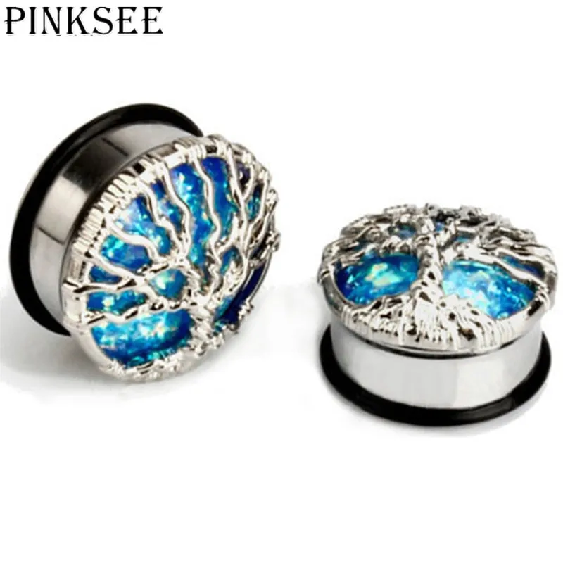 PINKSEE 1Pair 316LStainless Steel Life Tree Blue Crystal Ear Expansion Ear Plug Punk Style Body Piercing Jewelry Accessories
PINKSEE 1Pair 316LStainless Steel Life Tree Blue Crystal Ear Expansion Ear Plug Punk Style Body Piercing Jewelry Accessories