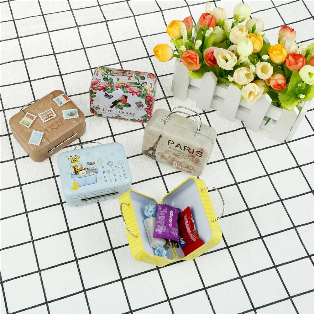 Fashion Tin Case Jewerly Box Wedding Decor Box Rectangle Luggage Shape Gift Box Metal Storage Box
Fashion Tin Case Jewerly Box Wedding Decor Box Rectangle Luggage Shape Gift Box Metal Storage Box