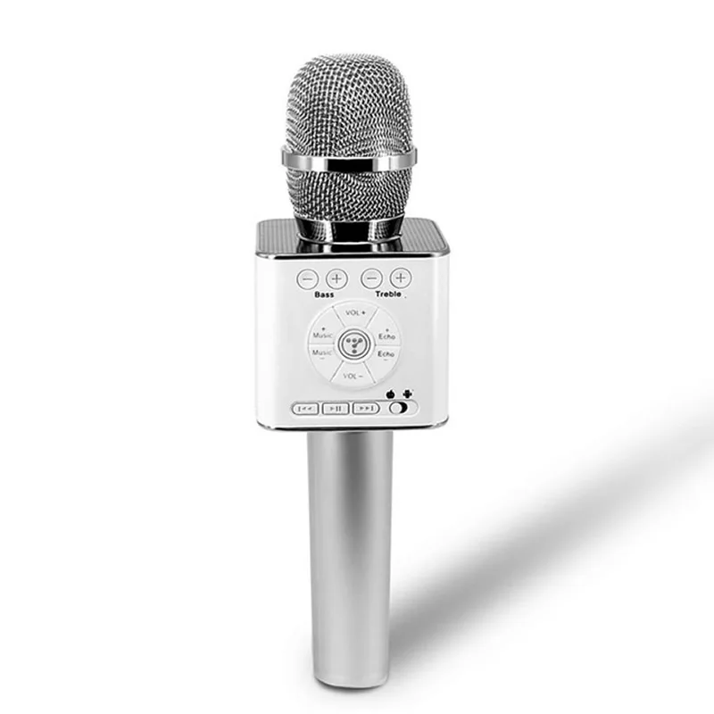 Q9 Bluetooth Wireless Microphone Portable Karaoke Stereo USB Player KTV Black
