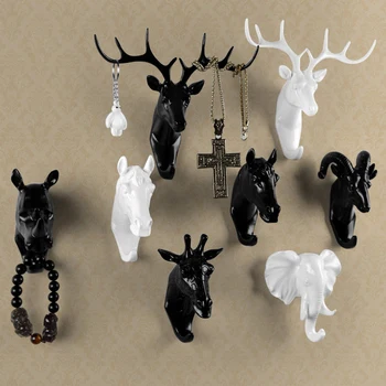 Pure color black/white/gold animal head hook resin craft key/cap/clothes claw 3D animal Mural decorative hook ornament hanger
Pure color black/white/gold animal head hook resin craft key/cap/clothes claw 3D animal Mural decorative hook ornament hanger