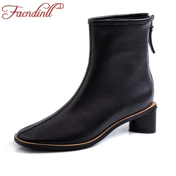 FACNDINLL women autumn winter ankle boots shoes new fashion genuine leather square heels black beige short boots big size 34-41
FACNDINLL women autumn winter ankle boots shoes new fashion genuine leather square heels black beige short boots big size 34-41
