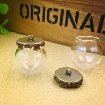 20sets/lot color 20mmx15mm clear empty glass globe bottle with bronze base set glass vial pendant glass dome cover
20sets/lot color 20mmx15mm clear empty glass globe bottle with bronze base set glass vial pendant glass dome cover