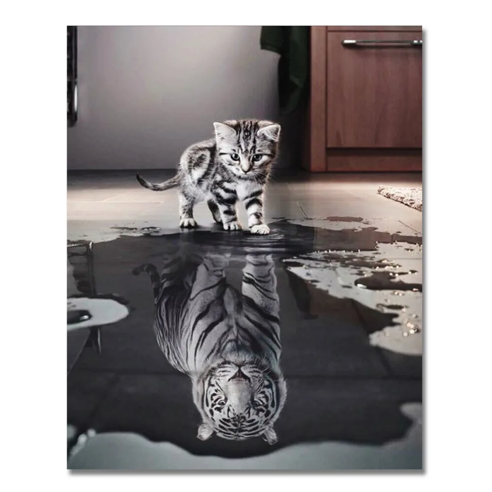 RIHE Cat And Tiger DIY Paint by Number Kits for Adults, Acrylic Paint ,Wall Art Picture, Painting by Numbers on Canvas 16x20inch
RIHE Cat And Tiger DIY Paint by Number Kits for Adults, Acrylic Paint ,Wall Art Picture, Painting by Numbers on Canvas 16x20inch