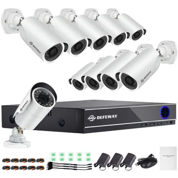 DEFEWAY 2000TVL 1080P HD Outdoor Surveillance Security System 16CH HDMI CCTV DVR Kit 10PCS 2.0MP Waterproof Outdoor Camera
DEFEWAY 2000TVL 1080P HD Outdoor Surveillance Security System 16CH HDMI CCTV DVR Kit 10PCS 2.0MP Waterproof Outdoor Camera