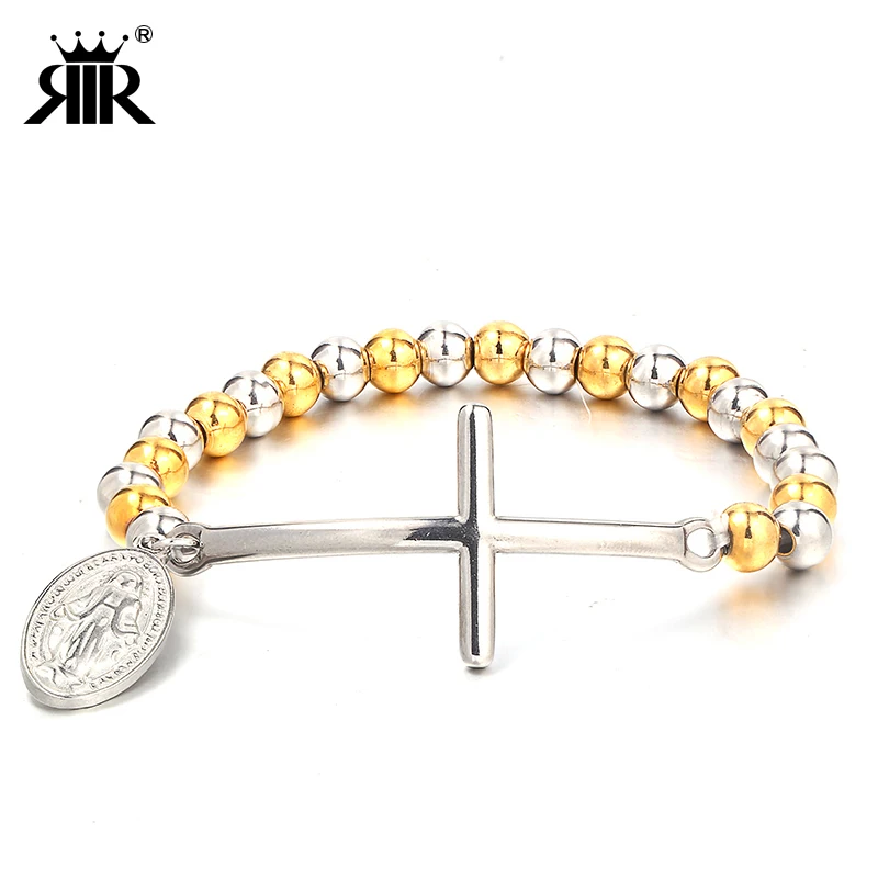 RIR New Arrived Gold Silver Tone Rosary Bead Cross Religious Bracelet Virgin Mary Of Guadalupe Tag For Prayer Religions Gifts
RIR New Arrived Gold Silver Tone Rosary Bead Cross Religious Bracelet Virgin Mary Of Guadalupe Tag For Prayer Religions Gifts