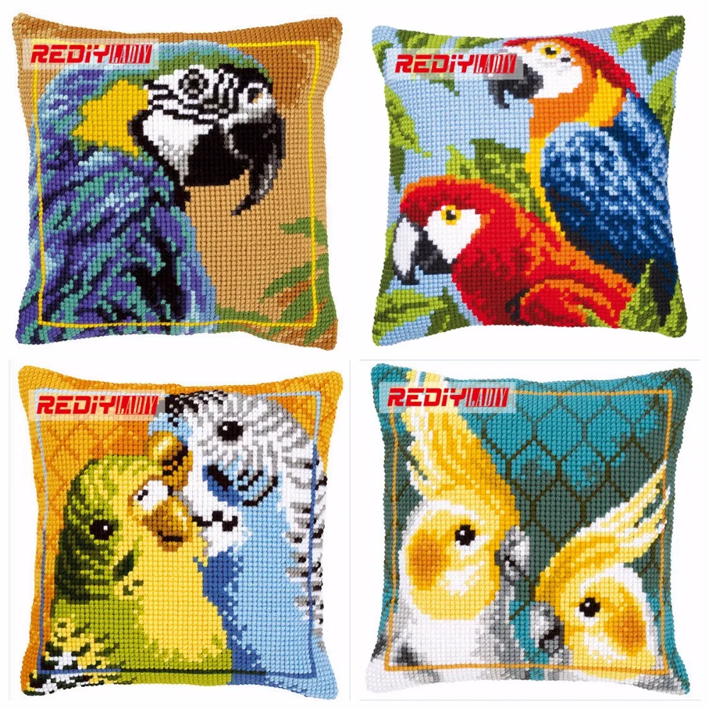 REDIY Cross Stitch Cushion Cover PARROTS LOVE Decorative Pillow Case Counted Cross-Stitch DMC Cushions for Sofas Th
REDIY Cross Stitch Cushion Cover PARROTS LOVE Decorative Pillow Case Counted Cross-Stitch DMC Cushions for Sofas Th