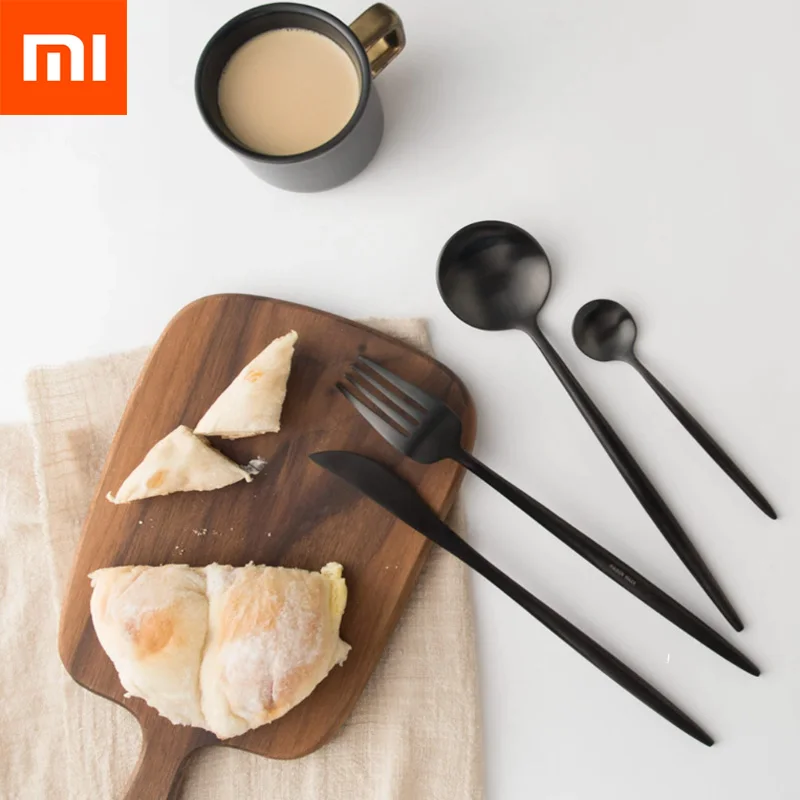 Xiaomi Original Set of cutlery, Spoon, Fork, Knife, Teaspoon High-quality stainless steel, one-piece molding
Xiaomi Original Set of cutlery, Spoon, Fork, Knife, Teaspoon High-quality stainless steel, one-piece molding