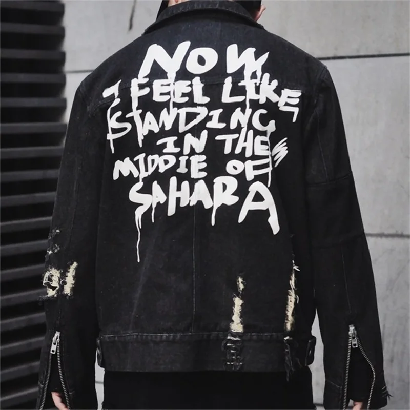 2019 Spring New Fashion Denim Jacket Women Man Vintage Letter Jackets Harajuku Boyfriend Long Sleeve Ladies Black Blue Hole Coat
2019 Spring New Fashion Denim Jacket Women Man Vintage Letter Jackets Harajuku Boyfriend Long Sleeve Ladies Black Blue Hole Coat