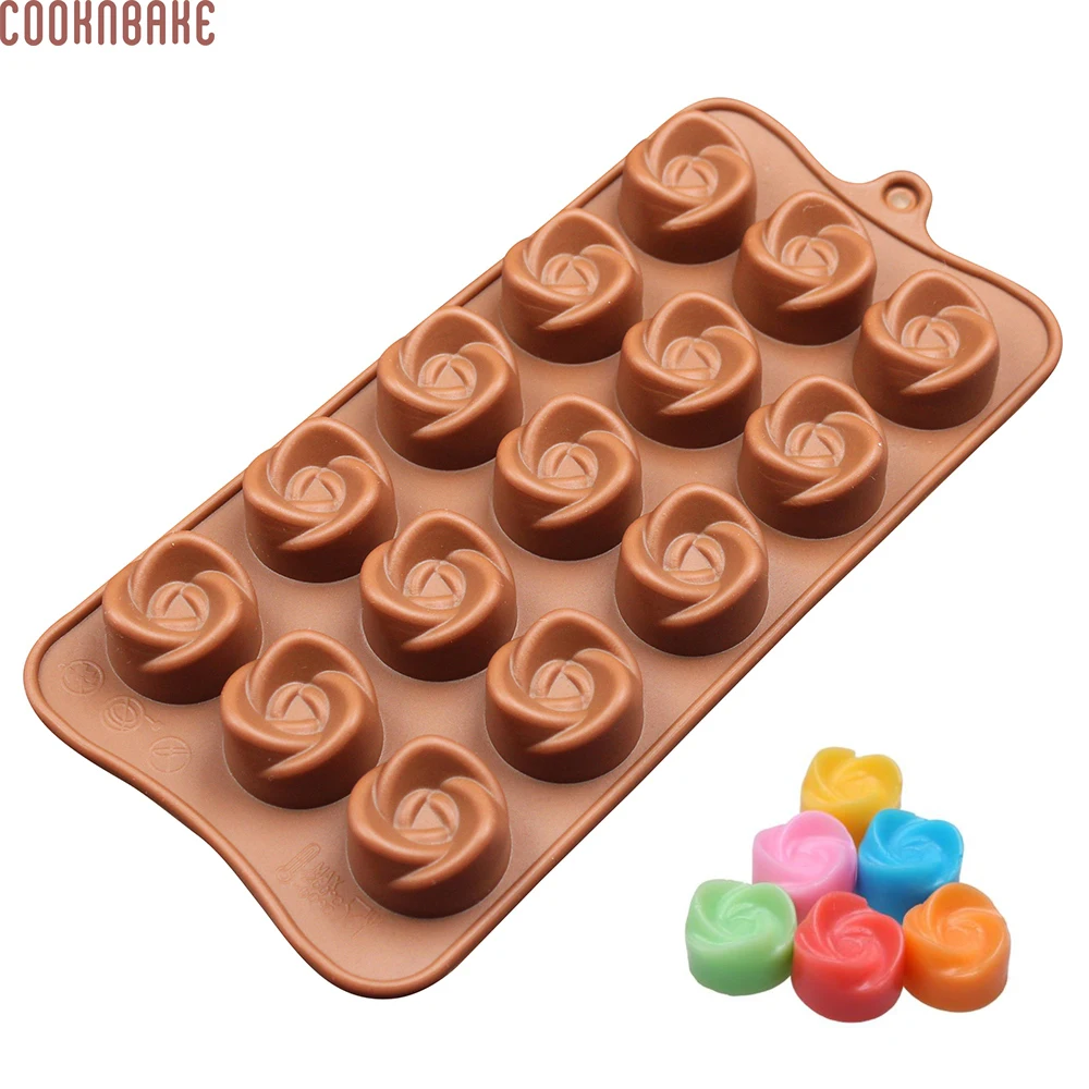 COOKNBAKE DIY Silicone Ice cube 15 Lattices Rose Flower Shape Swirls Chocolate Mold Cake Mold SICM-115-17
COOKNBAKE DIY Silicone Ice cube 15 Lattices Rose Flower Shape Swirls Chocolate Mold Cake Mold SICM-115-17