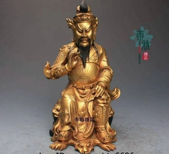China Bornze Copper 24K Gold Gild Temple Warrior Guan Gong Guan Yu Buddha Statue
China Bornze Copper 24K Gold Gild Temple Warrior Guan Gong Guan Yu Buddha Statue