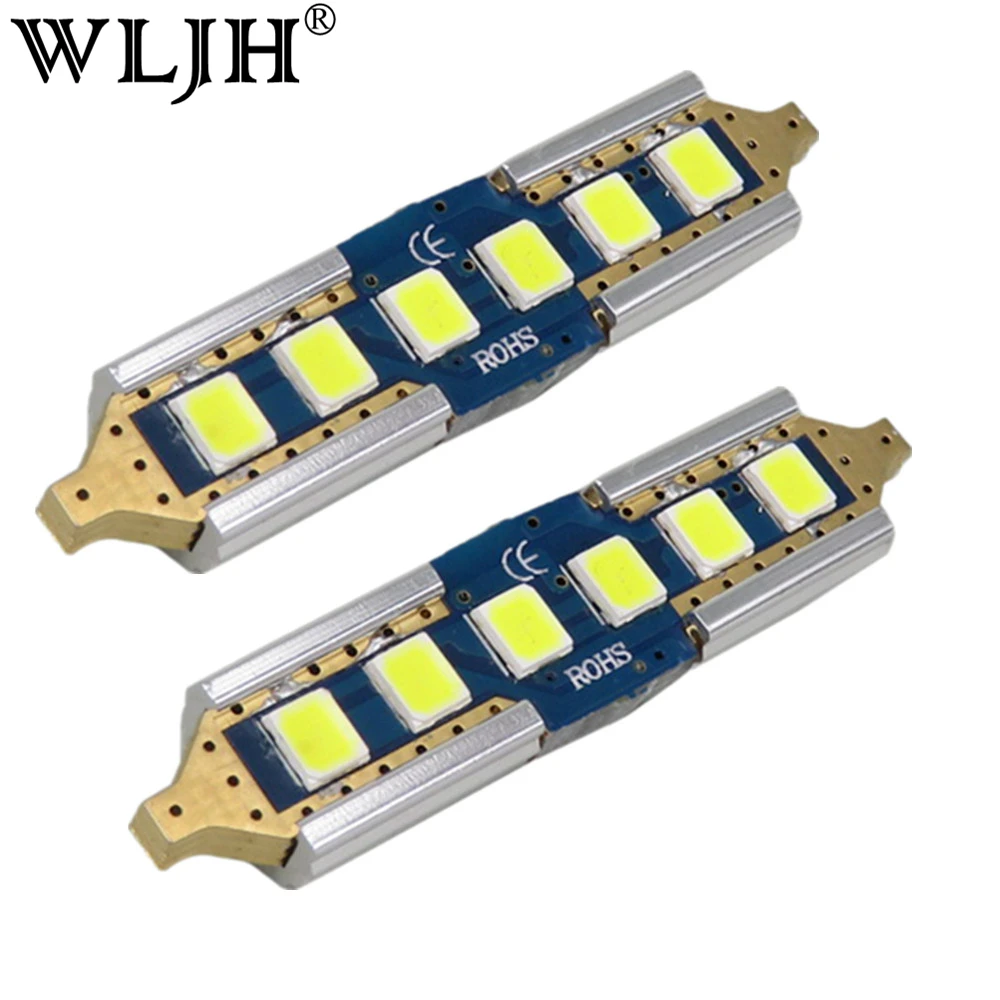 WLJH 2x Canbus Error Free White 12V 24V 41mm 42mm 578 Led 211 212-2 3030 Chip C10W Interior Dome Map Bulb Number Plate Light
WLJH 2x Canbus Error Free White 12V 24V 41mm 42mm 578 Led 211 212-2 3030 Chip C10W Interior Dome Map Bulb Number Plate Light