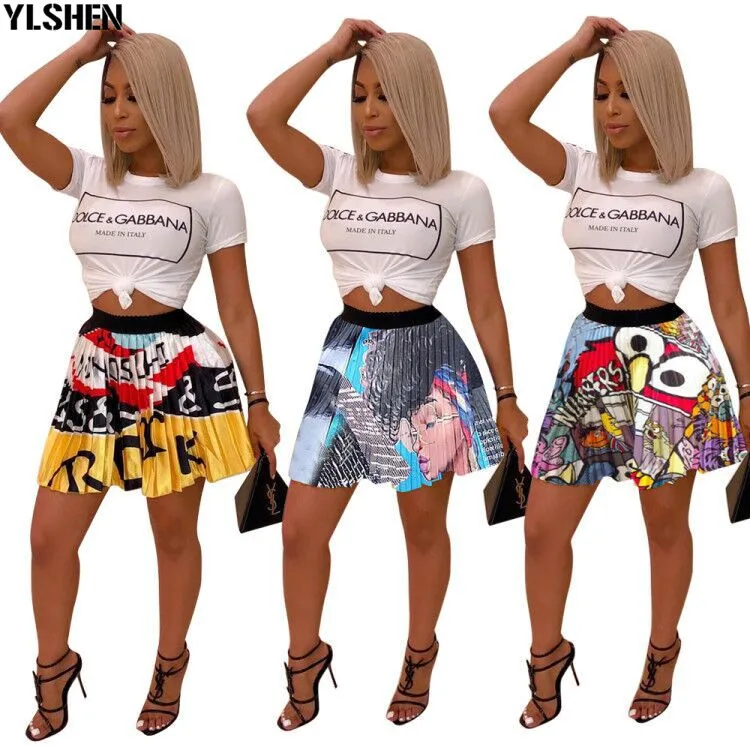 Women Summer Print Mini Pleated Skirt 2019 Vintage High Waist Stretch Cosplay Skirt Korean Kawaii Female Mini Tulle Skirts Short
Women Summer Print Mini Pleated Skirt 2019 Vintage High Waist Stretch Cosplay Skirt Korean Kawaii Female Mini Tulle Skirts Short