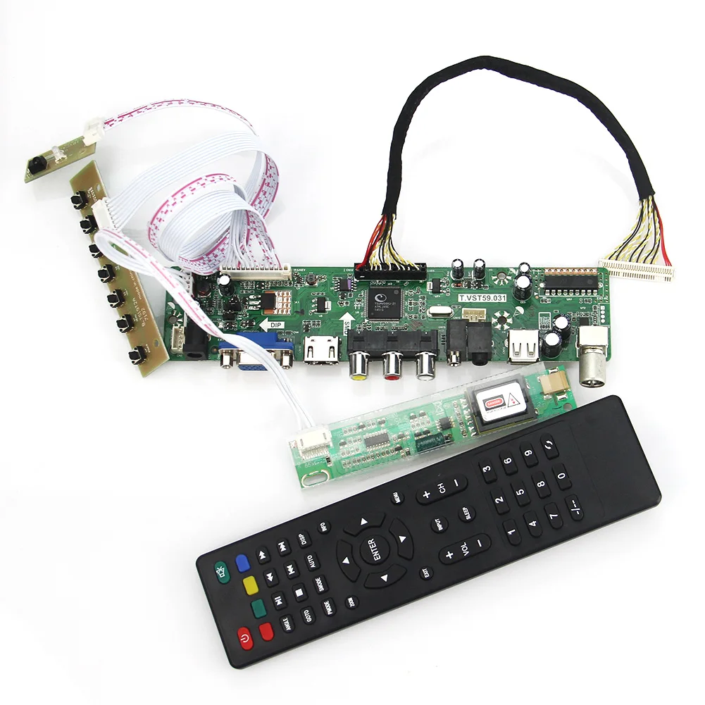Для B154EW01 LTN154X3-L06 T.VST59.03 плата драйвера ЖК/светодиодного контроллера (TV + HDMI VGA CVBS USB)
