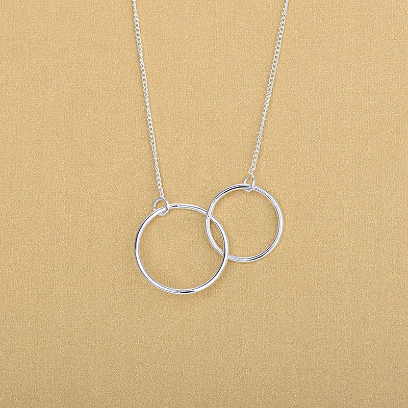 DreamySky Hot Selling Pure 925 Sterling Silver Double Circles Necklaces For Women Jewelry Collar Colar Free Shipping
DreamySky Hot Selling Pure 925 Sterling Silver Double Circles Necklaces For Women Jewelry Collar Colar Free Shipping