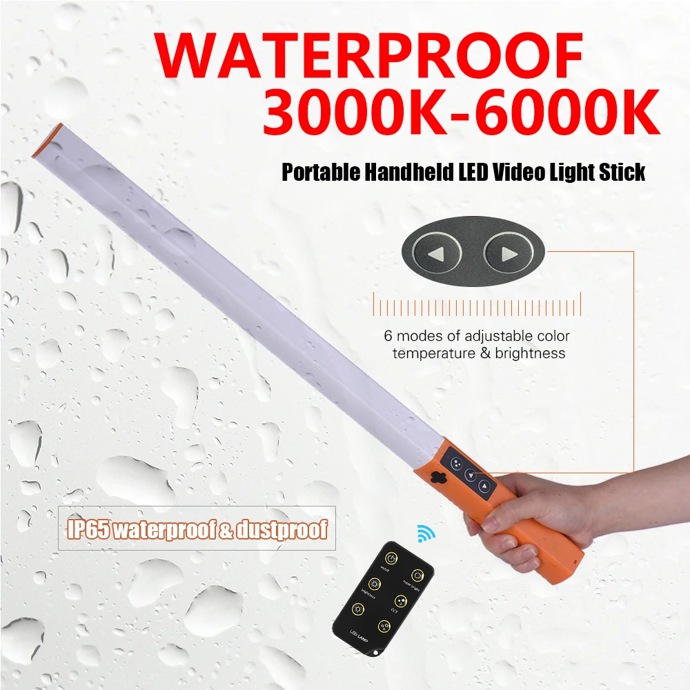 Portable Handheld LED Video Light Photography Lamp Adjustable Brightness Color Temperature + Remote Control USB Charging Cable
Portable Handheld LED Video Light Photography Lamp Adjustable Brightness Color Temperature + Remote Control USB Charging Cable