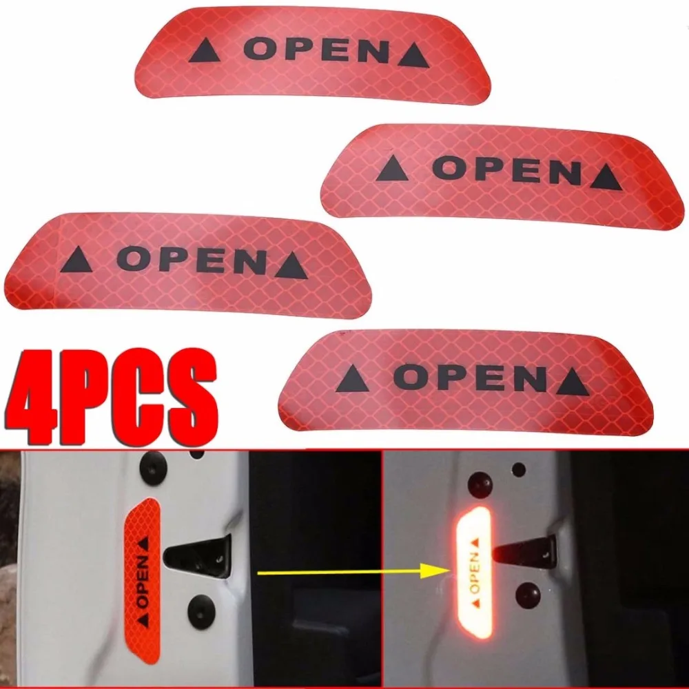 4Pcs/Set OPEN Car Door Reflective Strips Stickers Auto Warning Mark Reflective Strips Tail Rear Reflective Tape Driving Safety
4Pcs/Set OPEN Car Door Reflective Strips Stickers Auto Warning Mark Reflective Strips Tail Rear Reflective Tape Driving Safety