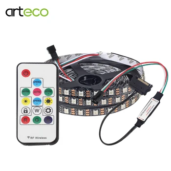 1 Set WS2812B LED Strip Light Magnetic fixed DC5V 1M 60ledsLED Strip Light with LED RF Controller SATA Power Supply Ambilight 
1 Set WS2812B LED Strip Light Magnetic fixed DC5V 1M 60ledsLED Strip Light with LED RF Controller SATA Power Supply Ambilight