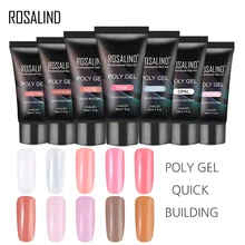 ROSALIND 30 ML Garrafa Soak off Builder gel para unhas postiças Brancas Poli híbrido Gel Nail Art Top Coat UV LEVOU Unhas de Gel Polonês(China)