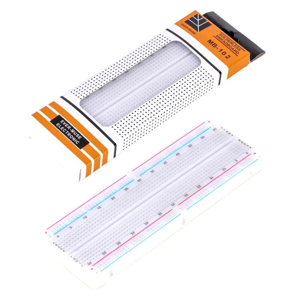 830 Points Breadboard MB-102 MB102 Solderless PCB Protoboard Board For Testing Circuit Nickel HIGHT QUALITY
830 Points Breadboard MB-102 MB102 Solderless PCB Protoboard Board For Testing Circuit Nickel HIGHT QUALITY
