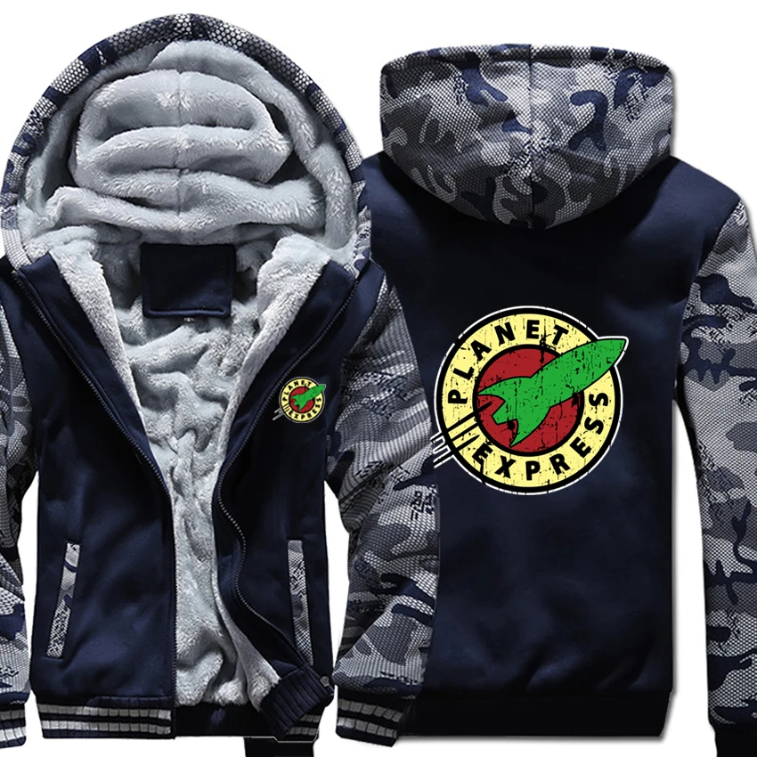 Planet Express Hoodie Men Zipper Hooded Sweatshirt Coat 2018 Winter Thick Fleece Warm Plus Size 5XL Streetwear Camouflage Jacket
Planet Express Hoodie Men Zipper Hooded Sweatshirt Coat 2018 Winter Thick Fleece Warm Plus Size 5XL Streetwear Camouflage Jacket