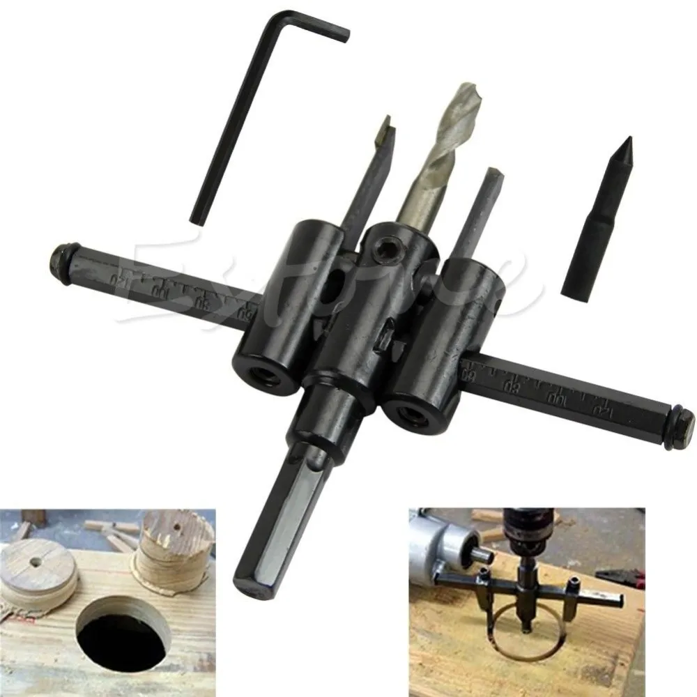 New Adjustable 30mm-120mm Metal Wood Circle Hole Saw Drill Bit Cutter Kit DIY Tool
New Adjustable 30mm-120mm Metal Wood Circle Hole Saw Drill Bit Cutter Kit DIY Tool