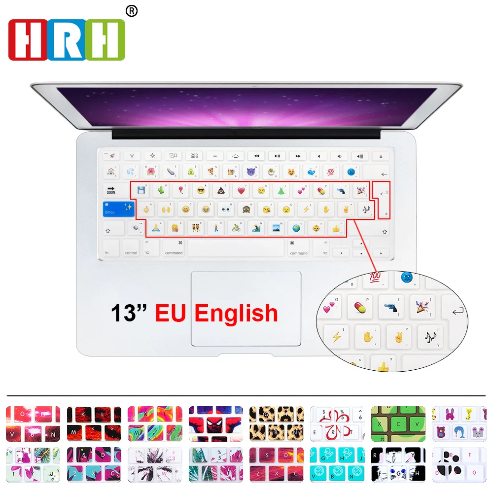 HRH Rainbow Animals Flower Pattern Silicone EU UK Keyboard Cover Protective Film For Macbook Air Pro 13 15 17 Pro 15 with Retina
HRH Rainbow Animals Flower Pattern Silicone EU UK Keyboard Cover Protective Film For Macbook Air Pro 13 15 17 Pro 15 with Retina