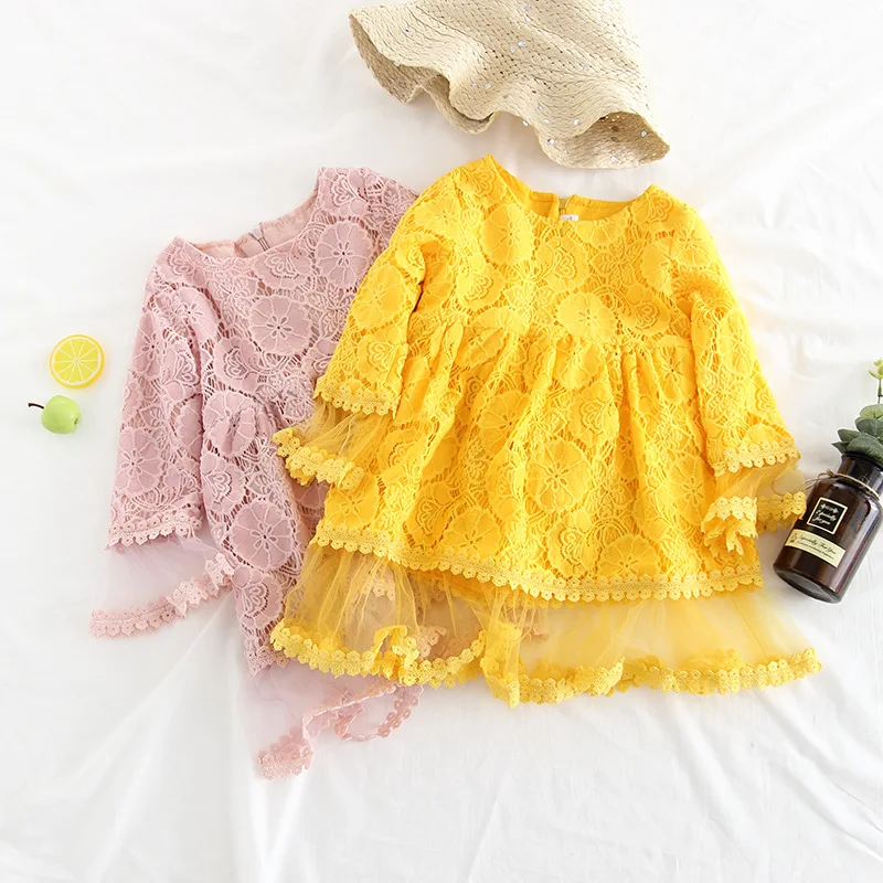 Children Clothes Summer Pink Dress Girls Flower Hollow Lace Stitching Gauze Princess Dresses kids Party Evening Dresses
Children Clothes Summer Pink Dress Girls Flower Hollow Lace Stitching Gauze Princess Dresses kids Party Evening Dresses
