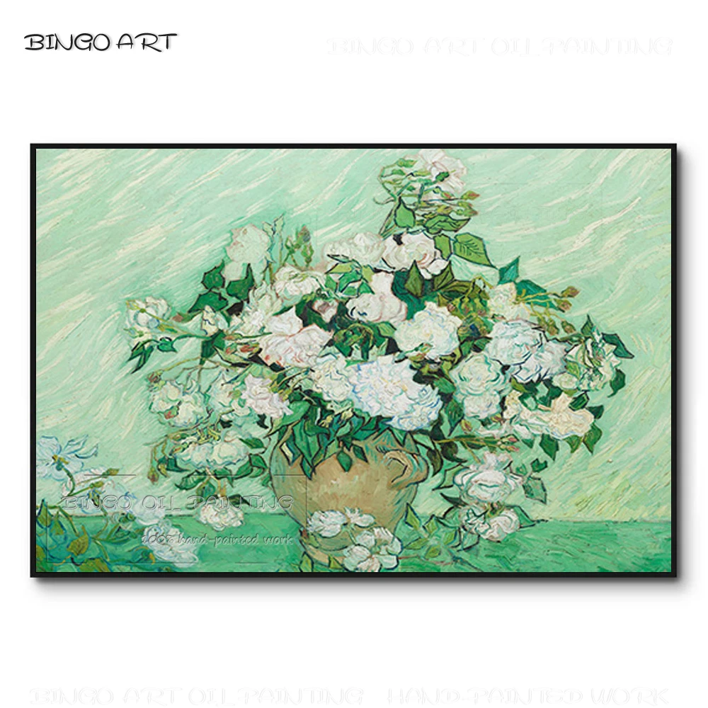 Professional Artist Hand-painted Van Gogh Artwork White Rose Oil Painting on Canvas Hand-painted Flower White Rose Oil Painting
Professional Artist Hand-painted Van Gogh Artwork White Rose Oil Painting on Canvas Hand-painted Flower White Rose Oil Painting