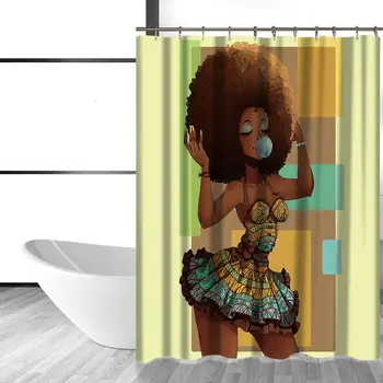 Waterproof Bathroom African Woman Shower Curtain Polyester Fabric Bath Curtain Home Decor 59"x71" and 71"x71"
Waterproof Bathroom African Woman Shower Curtain Polyester Fabric Bath Curtain Home Decor 59"x71" and 71"x71"