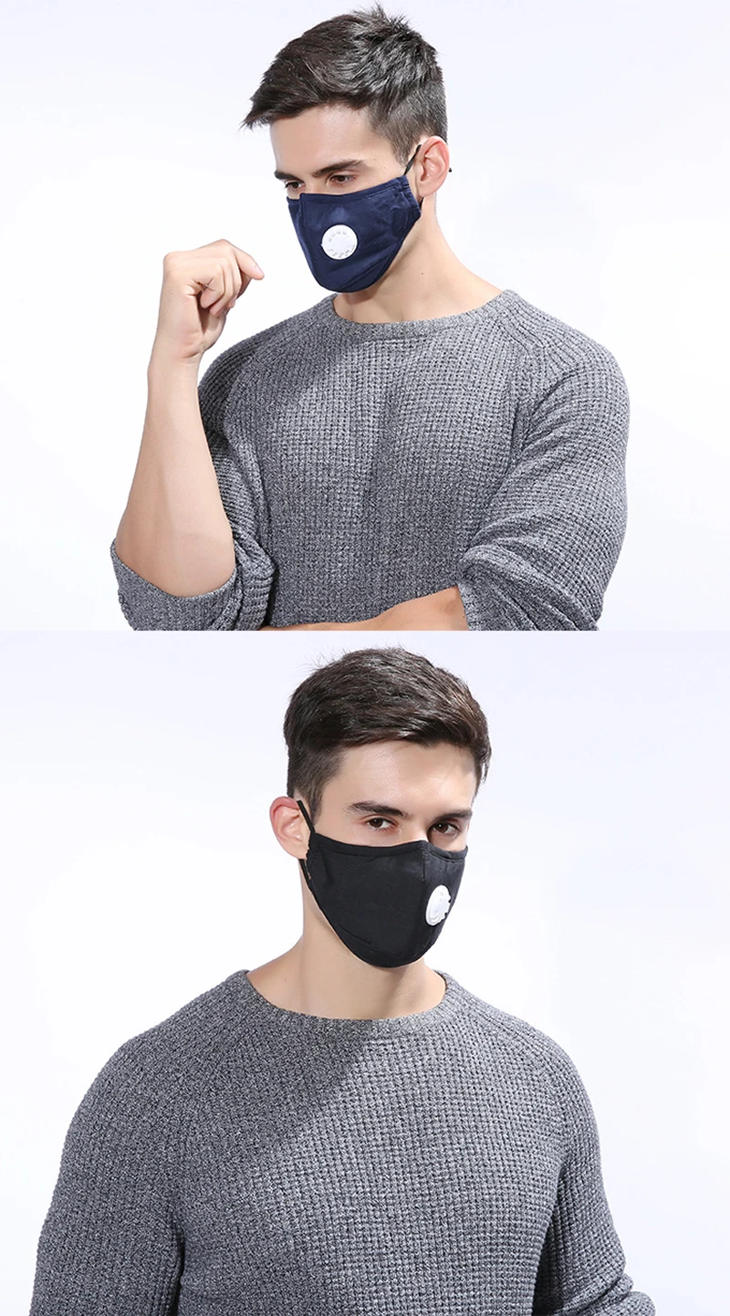 Anti Pollution Mask Dust Respirator Washable Reusable Masks Cotton Unisex Mouth Muffle for Allergy/Asthma/Travel/ Cycling
