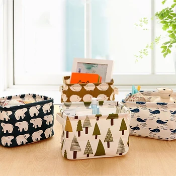 Pastoral Desktop Storage Box Cartoon Cotton Linen Jewelry Cosmetic Holder Box Stationery Sundries makeup organizer Basket OZ
Pastoral Desktop Storage Box Cartoon Cotton Linen Jewelry Cosmetic Holder Box Stationery Sundries makeup organizer Basket OZ
