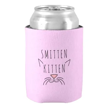 "Smitten Kitten" Typography Cat Ears & Whiskers Can Cooler Romantic Pink Stylish Design Beer Beverage Holders Drink Insulators
"Smitten Kitten" Typography Cat Ears & Whiskers Can Cooler Romantic Pink Stylish Design Beer Beverage Holders Drink Insulators