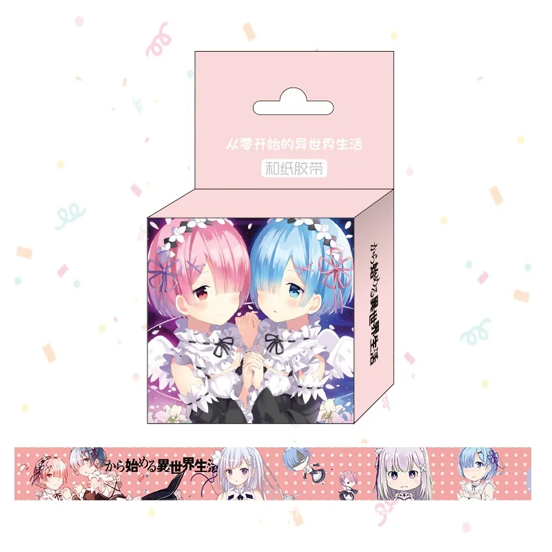 1.5cm*5m Anime Re:Life In A Different World From Zero Washi Tape Adhesive Tape DIY Scrapbooking Sticker Label Masking Tape
1.5cm*5m Anime Re:Life In A Different World From Zero Washi Tape Adhesive Tape DIY Scrapbooking Sticker Label Masking Tape