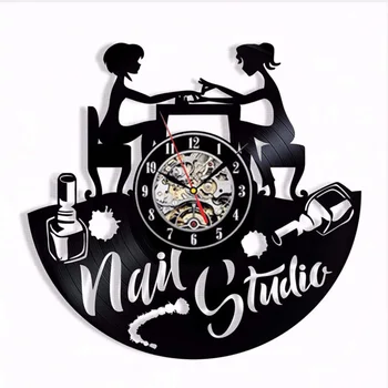 Nail Salon 3D Wall Clock Modern Design Nail Art Manicure Studio Vinyl Record Clock Wall Watch Beauty Salon Wall Sign Decor 12"
Nail Salon 3D Wall Clock Modern Design Nail Art Manicure Studio Vinyl Record Clock Wall Watch Beauty Salon Wall Sign Decor 12"