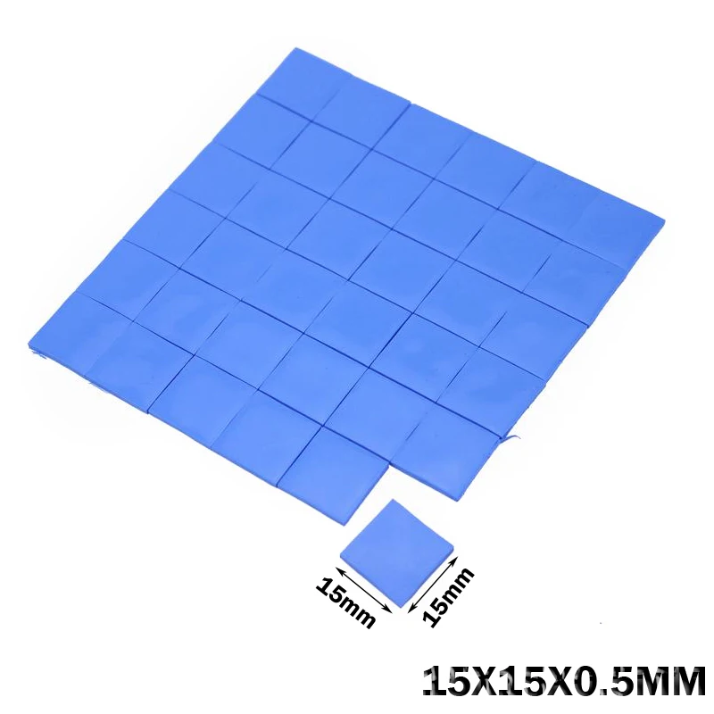 300 шт 15 мм * 15 мм * 0,5 мм Синий SMD DIP IC чип проводимости паста радиатора Соединения 0,5 мм термальная подушка
300 шт 15 мм * 15 мм * 0,5 мм Синий SMD DIP IC чип проводимости паста радиатора Соединения 0,5 мм термальная подушка