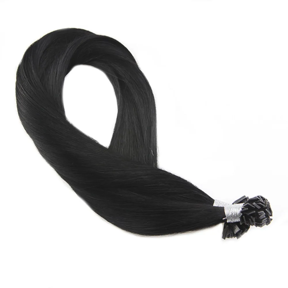 Moresoo Jet Black #1 Straight Fusion Keration Flat Tip 100% Real Human Hair Extensions 1.0g/s 50g/pack
Moresoo Jet Black #1 Straight Fusion Keration Flat Tip 100% Real Human Hair Extensions 1.0g/s 50g/pack