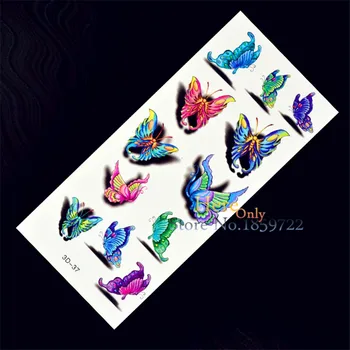 1 Sheet Beautiful 3D Butterfly Coloful Design Waterproof temporary tattoo stickers Kids Enfants papillon mariposa borboleta
1 Sheet Beautiful 3D Butterfly Coloful Design Waterproof temporary tattoo stickers Kids Enfants papillon mariposa borboleta