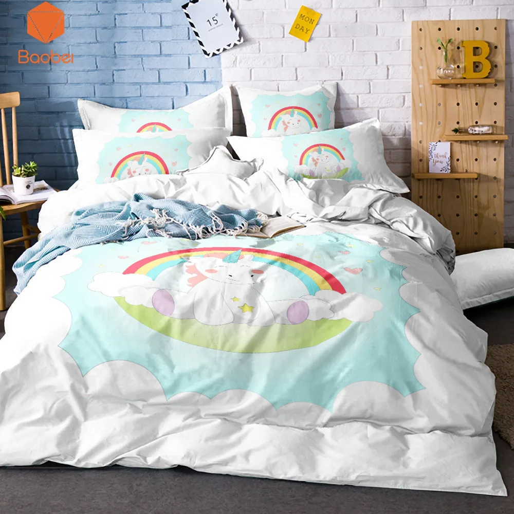 3D Rainbow Unicorn Horse white Bedding Set Pillowcase Cartoon Flowers Duvet Cover for Adults 3pcs Bedclothes Quilt Cover Sj132
3D Rainbow Unicorn Horse white Bedding Set Pillowcase Cartoon Flowers Duvet Cover for Adults 3pcs Bedclothes Quilt Cover Sj132