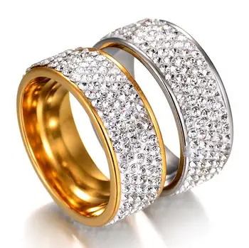 30pcs Men Women Wedding Zircon Rings Top Quality Comfortable 5 ROWS rhinestone Beautiful Stainless Steel engagement Rings
30pcs Men Women Wedding Zircon Rings Top Quality Comfortable 5 ROWS rhinestone Beautiful Stainless Steel engagement Rings