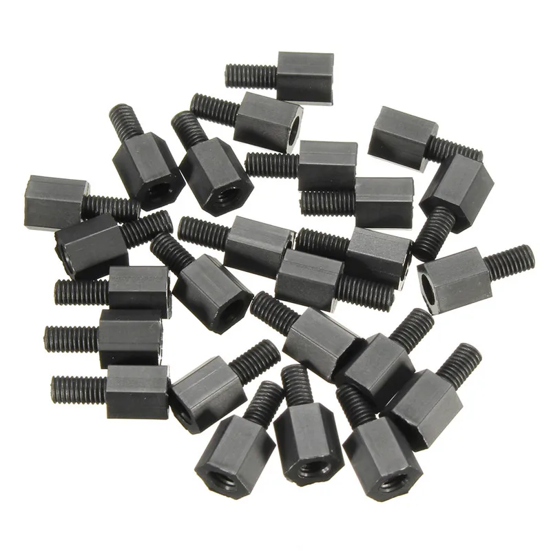 25 pcs/set Cheapest Universal Black Nylon Standoff Spacer M3 Male x M3 Female 6mm Assortment Standoff Kit
25 pcs/set Cheapest Universal Black Nylon Standoff Spacer M3 Male x M3 Female 6mm Assortment Standoff Kit