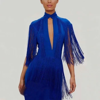 Fashion Dark Blue Tassel Short Sleeve Bandage Dress 2018 New Model Sexy Hollow Out Bodycon Elegant Party Summer Dresses Vestidos
Fashion Dark Blue Tassel Short Sleeve Bandage Dress 2018 New Model Sexy Hollow Out Bodycon Elegant Party Summer Dresses Vestidos