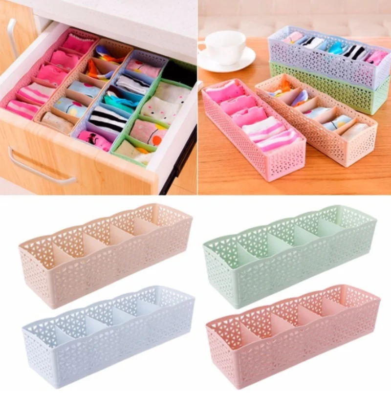 Storage Box for Tie Bra Socks 5 Cells Plastic Table Sundries Drawer Cosmetic Divider Home Room Underwear Towels Organizer
Storage Box for Tie Bra Socks 5 Cells Plastic Table Sundries Drawer Cosmetic Divider Home Room Underwear Towels Organizer