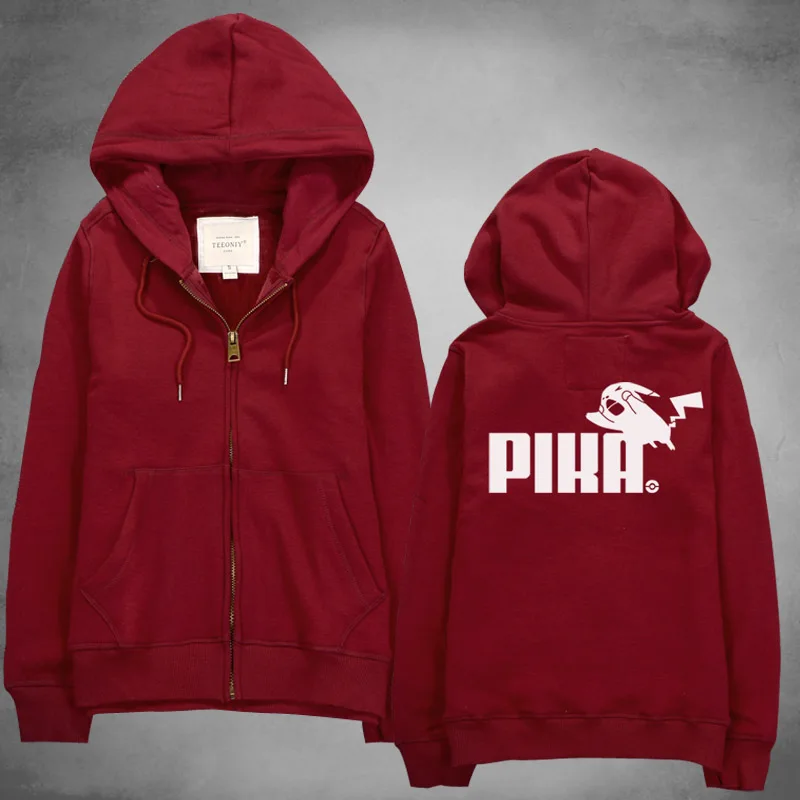 2017 Autumn Brand Men Hoodies Pokemon PIKA Sweatshirt Casual Cotton Sweatshirt with Zipper Hoodie Thick Coat For Couples
2017 Autumn Brand Men Hoodies Pokemon PIKA Sweatshirt Casual Cotton Sweatshirt with Zipper Hoodie Thick Coat For Couples